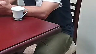 While My Stepsister Cleans the House I Please Her and Give Her My Semen to Swallow.