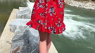 Pov Roadside Debauchery Wet Pleasure By The River With Des Ires