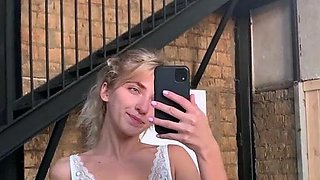 Curly Blonde Teen Records Solo Dildo Masturbation More at