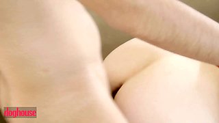 Dog building - ass fucking liking tutor gets her ass spread by a fat younger cock On The Couch
