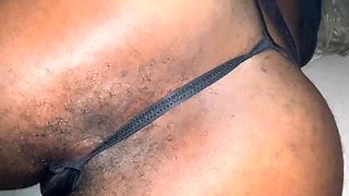 Busty ebony gets big black cock in mouth and hardcore fucked