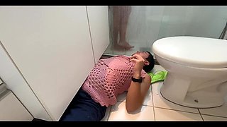 Trampling Foot Slave After Take Shower