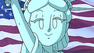 4th of July by Statue of Liberty Hentai Animation