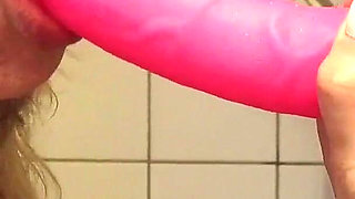 Gagging on Dildo