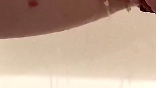 Sexy, Skinny Teen Plays with Her Pussy in the Shower