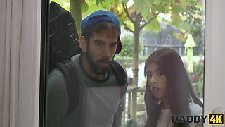 Hot latina brunette drilled by her boyfriend's dad in cheating fantasy
