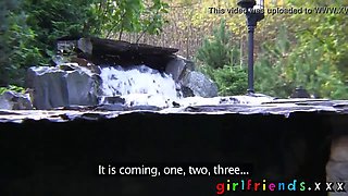 Girlfriends lesbos nice melons hot bathtub joy fucktape