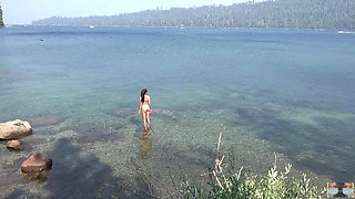 Candid Beach Voyeur (clear Water Bikini Babe)
