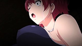 Busty hentai cutie screams with a hard dick filling her cunt