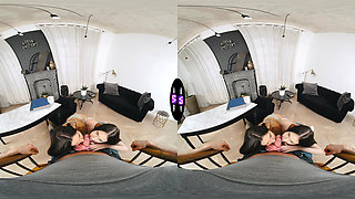 Jadilica Kneels And Sucks While Vivien Doll Finally Joins In - TmwVRnet