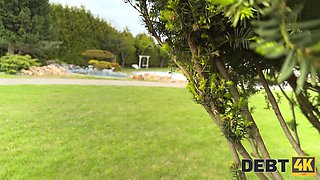 Lexi Luv enjoys white cock in the backyard POV