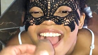 Submissive Stepdaughter Playing Like a Puppy and Drinking Her Own and Her Owner's Piss (urine)