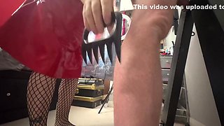 Latex Bubble Gets Flogged And Cained