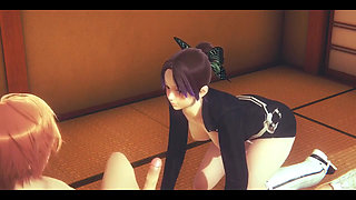 Demon Slayer Hentai - Shinobu Kocho Hardsex in Tatami - Japanese Asian Manga Anime Game Porn
