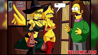 Halloween Night Hentai - Anal Domination & Group Sex with Big Tits Anime Girls in Costumes