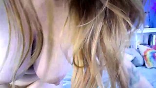 Violet lovely amateur redhead woman toying
