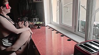 Romantic Sex in the Kitchen After His Wife Prepares His Lunch 3