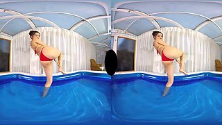 Hot asian teasing in the inflatable pool VR: Japanese, Virtual Reality  Hentai Porn