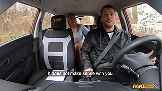 Krystal Swift's massive natural tits bouncing while she gets pounded in fake driving school POV