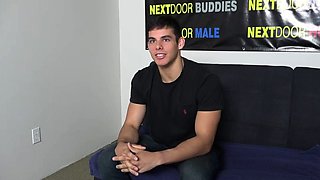 Solo amateur stud jerks on casting