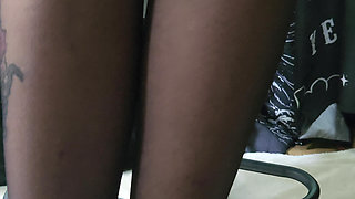 Goode Girl POV JOI sitting in black pantyhose and smoking she gives you foot fetish worship instructions