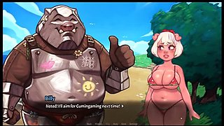 My Pig Princess (Ep.29): Chubby Futanari Gets Horny at the Beach and Pleasures Herself in Public