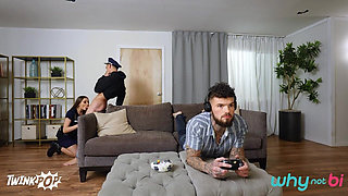 Nerdy Gamer Bi Threesome