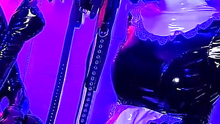 Transformed Into a Latex Kigurumi Maid