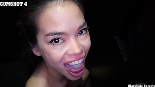 All the cocks are ready to surround the asian beauties Angelina Moon and Sami Parker