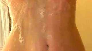 Cute amateur brunette naughty in solo jerking show on camera