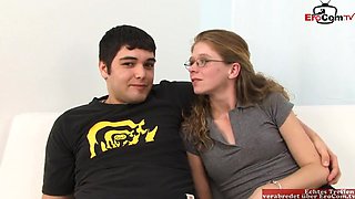 Small Wifey With Glasses Screws A Big Black Cock In Front Of The Cheating