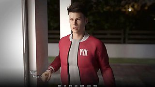 Cartoon fantasy featuring an anime mummy seducing in minidress