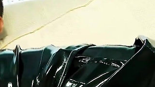 Slutty Blonde Nurse Michelle Thorne in Latex Gets Her Big Tits Covered in Cum