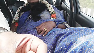 Indian Car Sex Telugu Dirty Talks.car Driver Try to Fuck Telugu Saree Aunty.