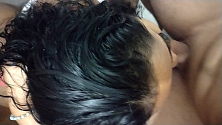 My Naughty Friend Came Into the Bathroom and Sucked Me Until I Came on Her Wonderful Breasts