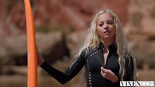 VIXEN Surfers Bella, Kelly, Christy Seduce Surf Instructor