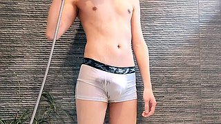 Solo masturbation and gay climax