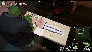 Orc Massage 3D Hentai game Ep.2 Naughty blonde elf lady