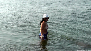 Creampied by Many Strangers on the Beach