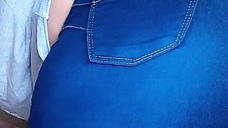 Ebony Chubby Girl Farting in Tight Jeans