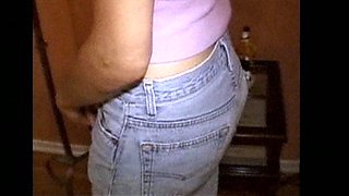 Hot redhead riding two big cocks