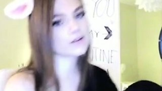 Very Hot Amateur French Teen couple tit fuck on Webcam