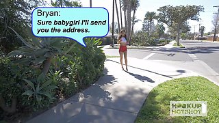 B Bryan goes wild on cute Latina babe Darling's tight pussy & facial cumshot