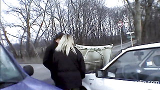 Outdoor Slut Fuck at the Highway Service Station