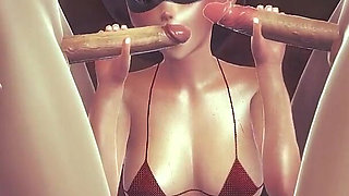 Helen Parr The Incredibles Takes Two Cocks - Double Blowjob & Rough Group Sex with Facial Cum in 3D Animation