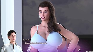 Interactive adult visual novel Apocalust featuring big-boobed mommy in POV gameplay