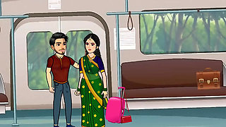 Vaibhav and Anjali's train mein chudai Indian Hindi Desi Cartoon Story Video