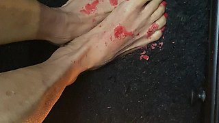 Candle Light on Tiny Feet with Sexy Toes