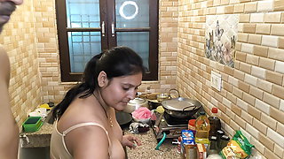 Cooking sex in kitchen