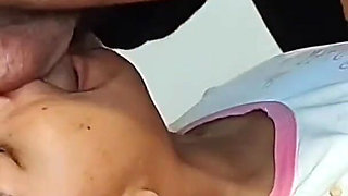 Fucking My Bitch's Mouth Until Milk Spurts Into Her Mouth and Throat